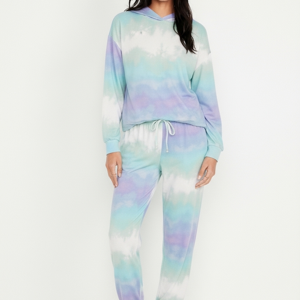 Women's Tie-Dye Joggers With Hoodie
